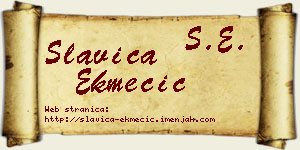 Slavica Ekmečić vizit kartica